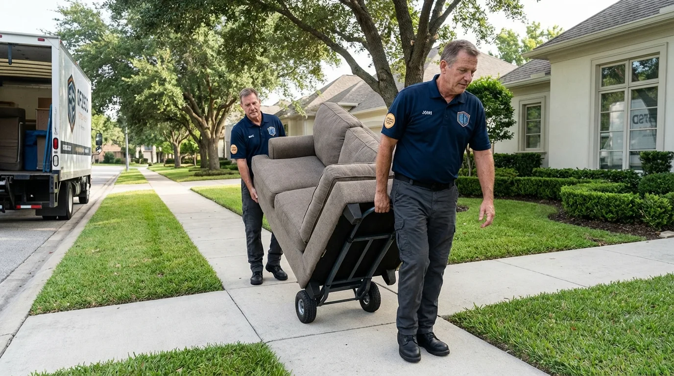 Local residential moving crew loading furniture in Donalsonville, GA