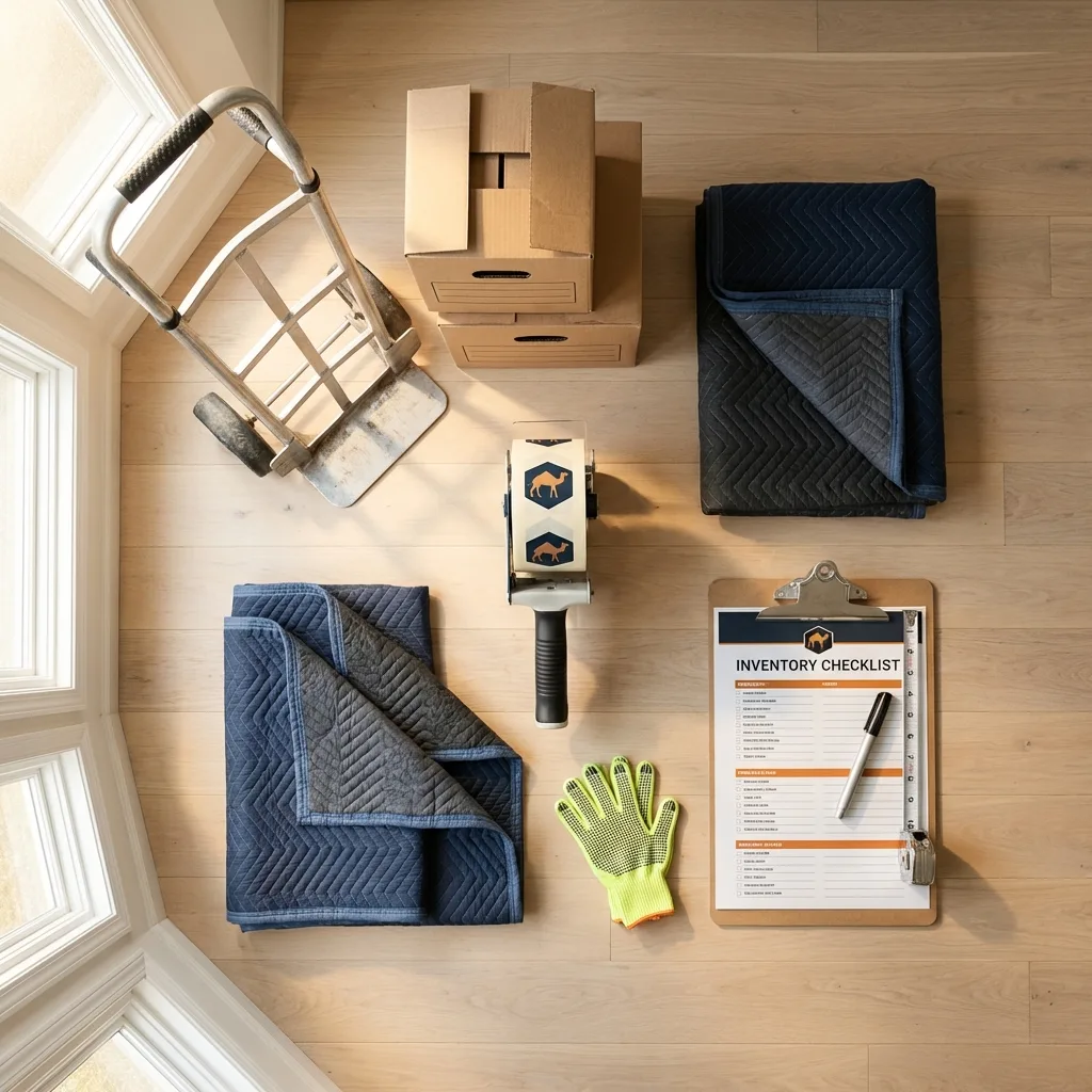 Professional moving supplies and packing materials layout for Donalsonville residential relocations