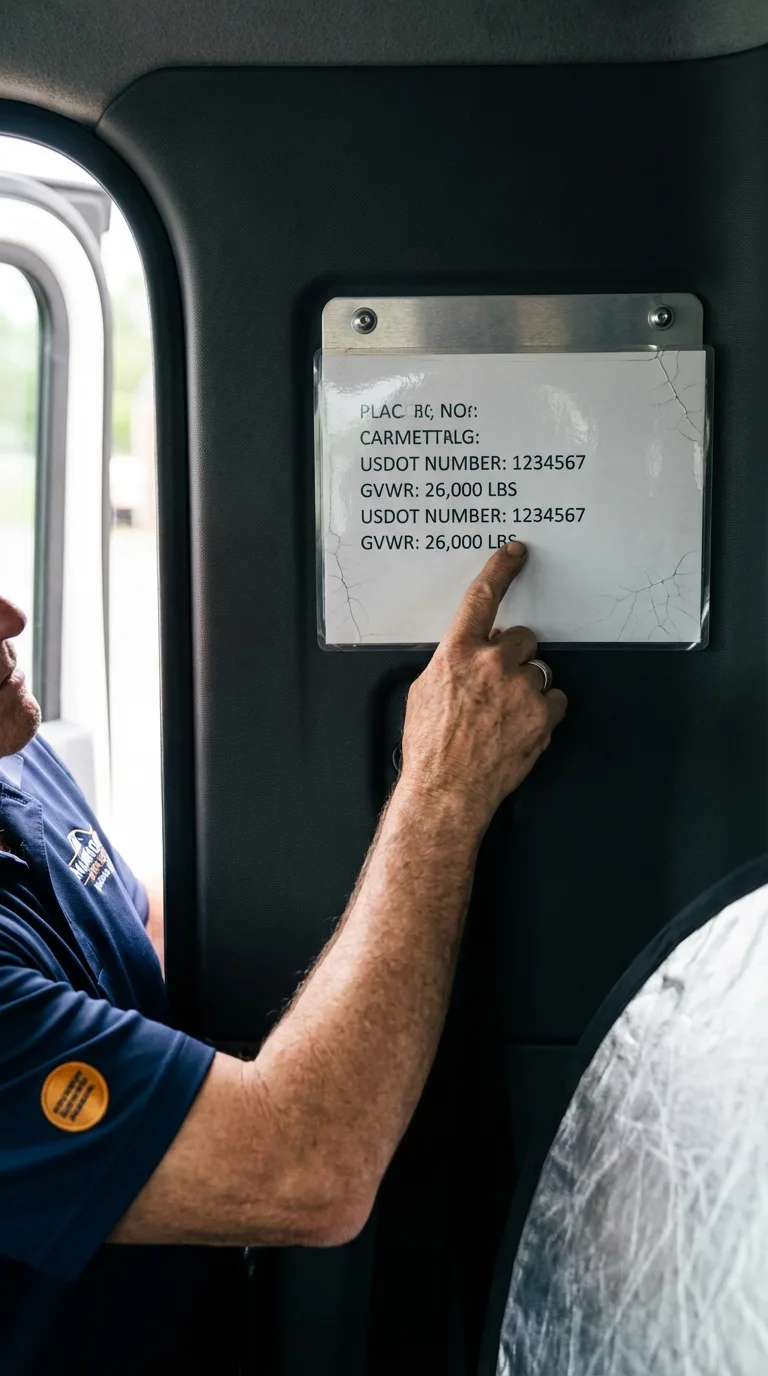 USDOT licensing placard verification in Donalsonville